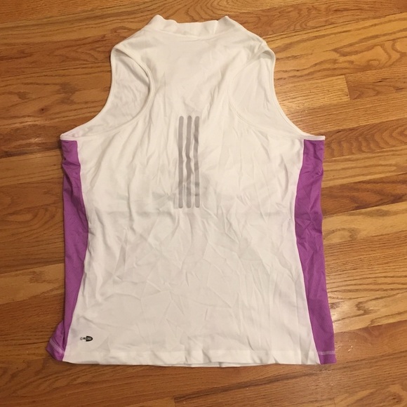 Adidas Sleeveless ClimaCool zip front top w/ bra - M & XL NWOT - Picture 3 of 4